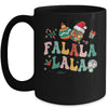 Retro Groovy Fa La La Christmas Cute Santa Hat Xmas Lights Mug | teecentury