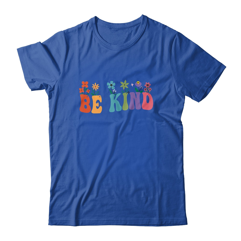 Retro Groovy Flower Be Kind Women Shirt & Tank Top | teecentury
