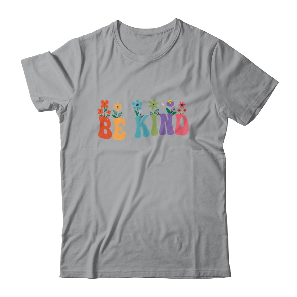 Retro Groovy Flower Be Kind Women Shirt & Tank Top | teecentury