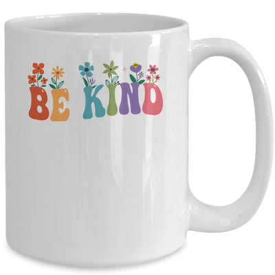 Retro Groovy Flower Be Kind Women Mug | teecentury