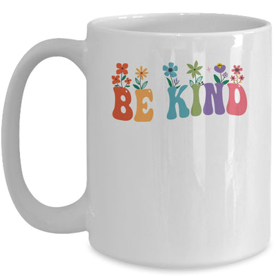 Retro Groovy Flower Be Kind Women Mug | teecentury