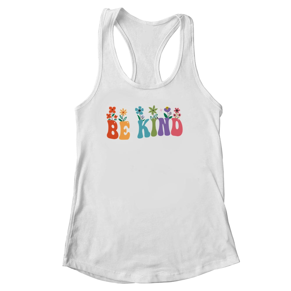 Retro Groovy Flower Be Kind Women Shirt & Tank Top | teecentury
