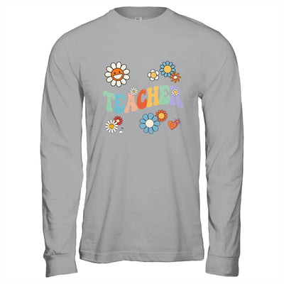 Retro Groovy Flower Teacher For Women Back To School Shirt & Hoodie | teecentury