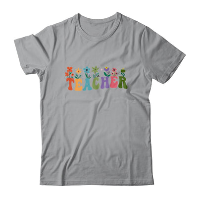 Retro Groovy Flower Teacher Women Shirt & Tank Top | teecentury