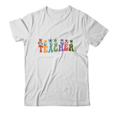 Retro Groovy Flower Teacher Women Shirt & Tank Top | teecentury