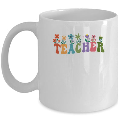Retro Groovy Flower Teacher Women Mug | teecentury