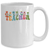 Retro Groovy Flower Teacher Women Mug | teecentury
