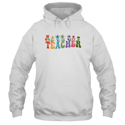 Retro Groovy Flower Teacher Women Shirt & Tank Top | teecentury