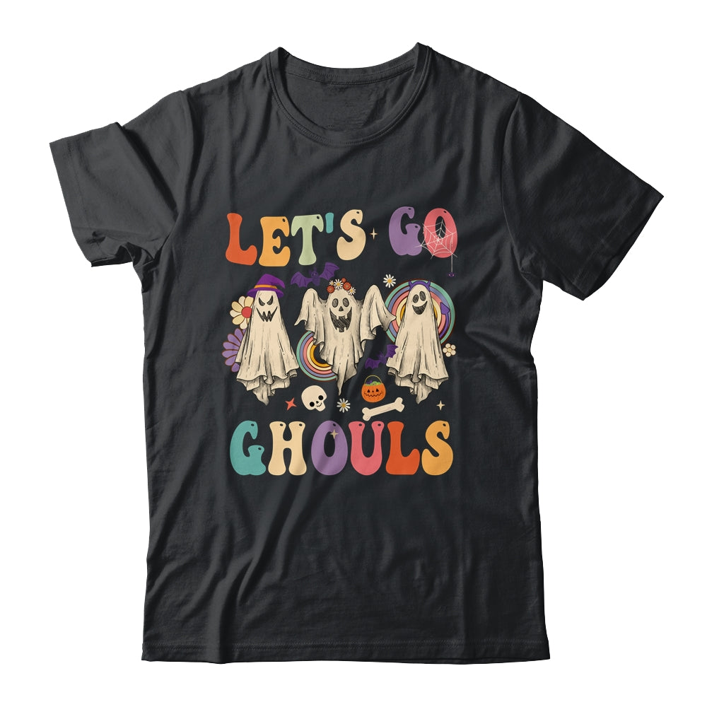 Retro Groovy Lets Go Ghouls Halloween Ghost Outfit Costumes Shirt & Hoodie | teecentury