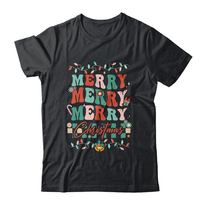 Retro Groovy Merry Christmas Family Matching Xmas Shirt & Sweatshirt | teecentury