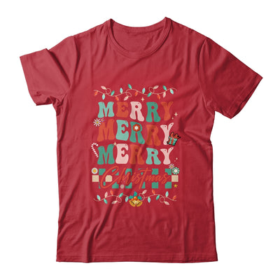 Retro Groovy Merry Christmas Family Matching Xmas Shirt & Sweatshirt | teecentury