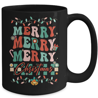 Retro Groovy Merry Christmas Family Matching Xmas Mug | teecentury