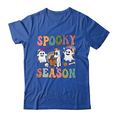 Retro Groovy Spooky Season Floral Ghost Pumpkin Halloween Shirt & Hoodie | teecentury