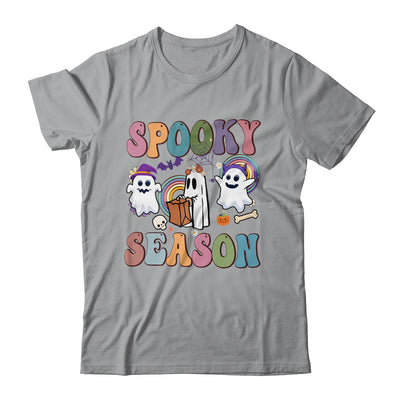 Retro Groovy Spooky Season Floral Ghost Pumpkin Halloween Shirt & Hoodie | teecentury