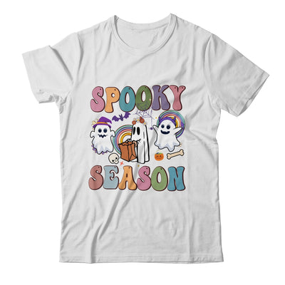 Retro Groovy Spooky Season Floral Ghost Pumpkin Halloween Shirt & Hoodie | teecentury