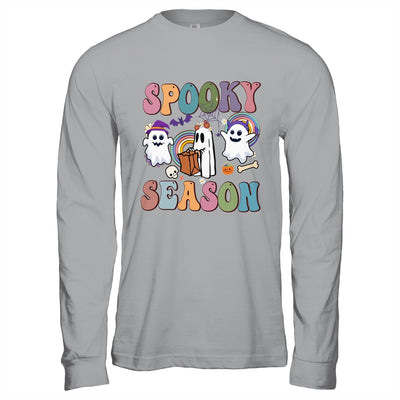 Retro Groovy Spooky Season Floral Ghost Pumpkin Halloween Shirt & Hoodie | teecentury