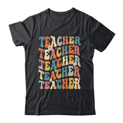 Retro Groovy Teacher Inspirational Happy Back to School Shirt & Hoodie | teecentury