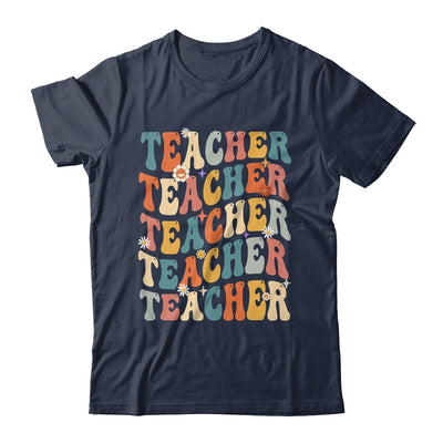 Retro Groovy Teacher Inspirational Happy Back to School Shirt & Hoodie | teecentury
