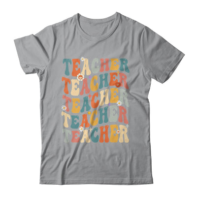 Retro Groovy Teacher Inspirational Happy Back to School Shirt & Hoodie | teecentury