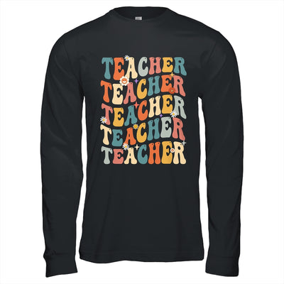 Retro Groovy Teacher Inspirational Happy Back to School Shirt & Hoodie | teecentury