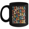 Retro Groovy Teacher Inspirational Happy Back to School Mug | teecentury