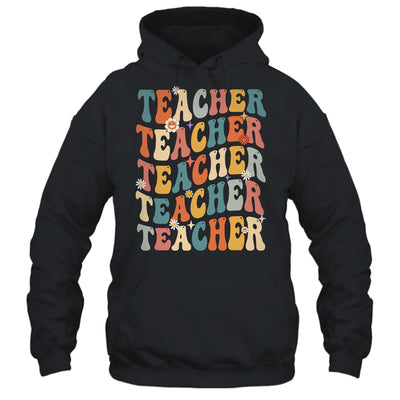 Retro Groovy Teacher Inspirational Happy Back to School Shirt & Hoodie | teecentury