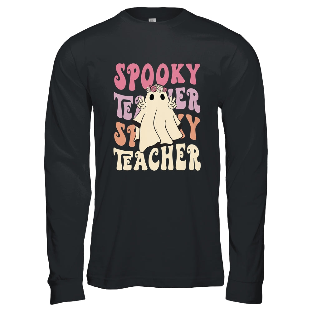 Retro Hippie Halloween Cute Ghost Spooky Season Funny Shirt & Hoodie | teecentury