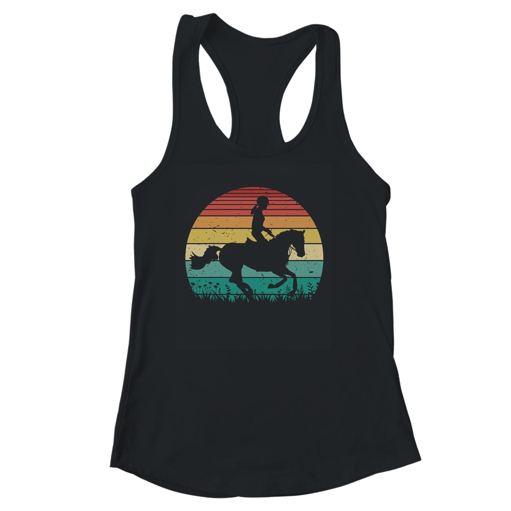 Retro Horse Lover Horseback Riding Cowgirl Western Shirt & Tank Top | teecentury