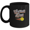 Retro Softball Dad Funny Vintage Softball Dad Father's Day Mug Coffee Mug | Teecentury.com