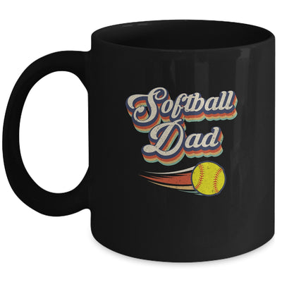 Retro Softball Dad Funny Vintage Softball Dad Father's Day Mug Coffee Mug | Teecentury.com