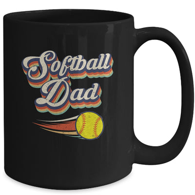 Retro Softball Dad Funny Vintage Softball Dad Father's Day Mug Coffee Mug | Teecentury.com
