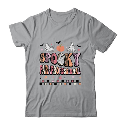 Retro Spooky Paraprofessional Cute Ghost Teacher Halloween Shirt & Hoodie | teecentury