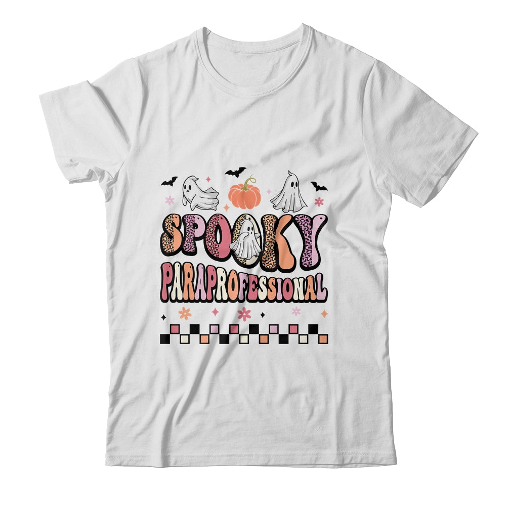 Retro Spooky Paraprofessional Cute Ghost Teacher Halloween Shirt & Hoodie | teecentury