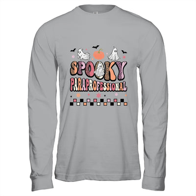 Retro Spooky Paraprofessional Cute Ghost Teacher Halloween Shirt & Hoodie | teecentury