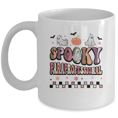 Retro Spooky Paraprofessional Cute Ghost Teacher Halloween Mug | teecentury