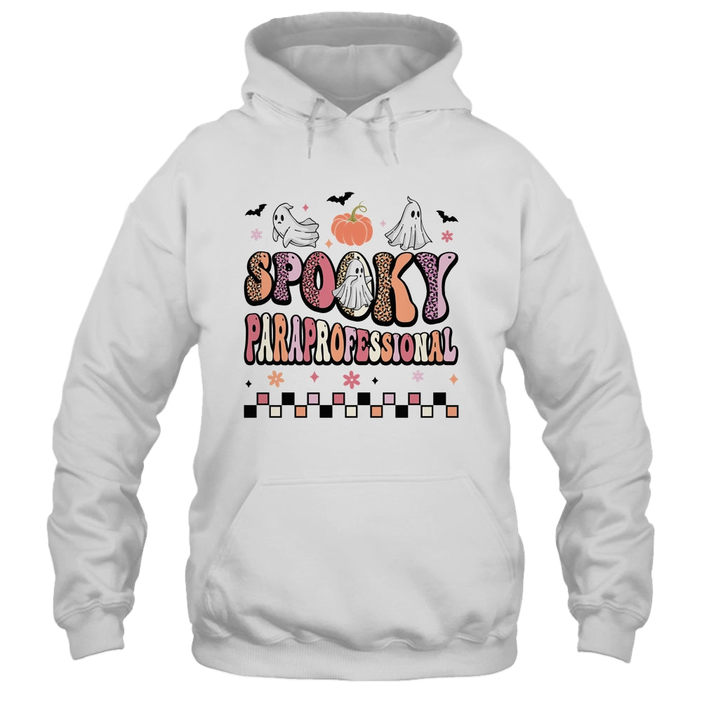 Retro Spooky Paraprofessional Cute Ghost Teacher Halloween Shirt & Hoodie | teecentury