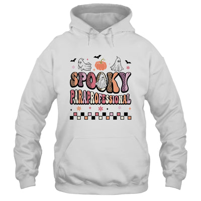 Retro Spooky Paraprofessional Cute Ghost Teacher Halloween Shirt & Hoodie | teecentury