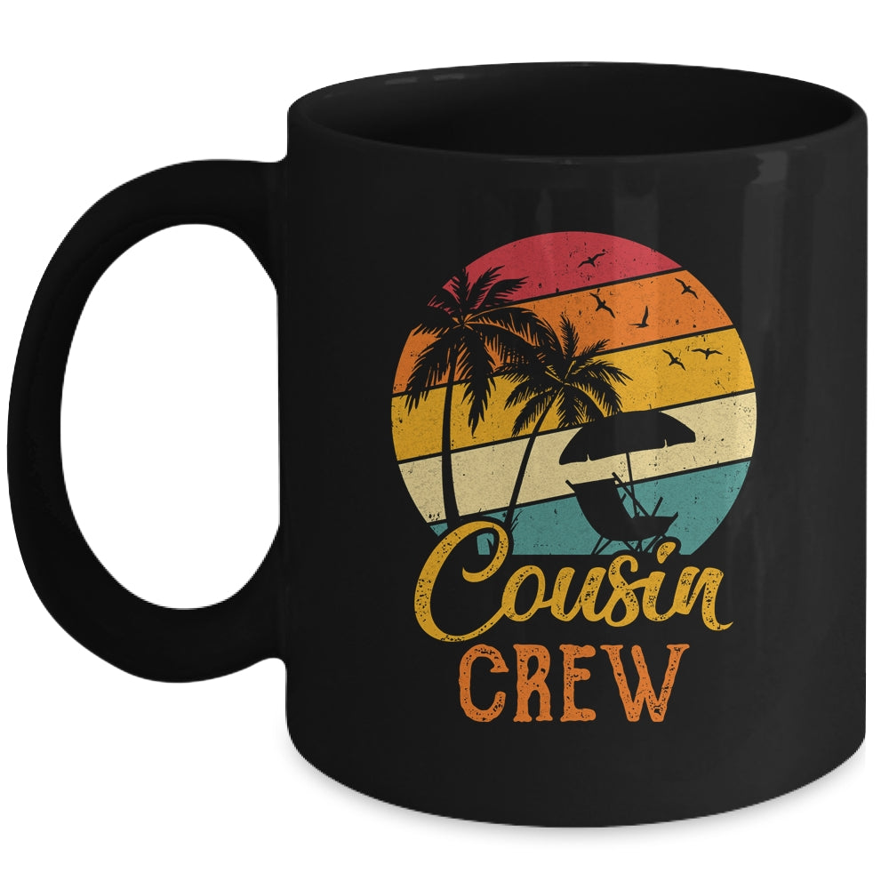 Retro Summer Family Vacation Vintage Beach Cousin Crew Mug | teecentury