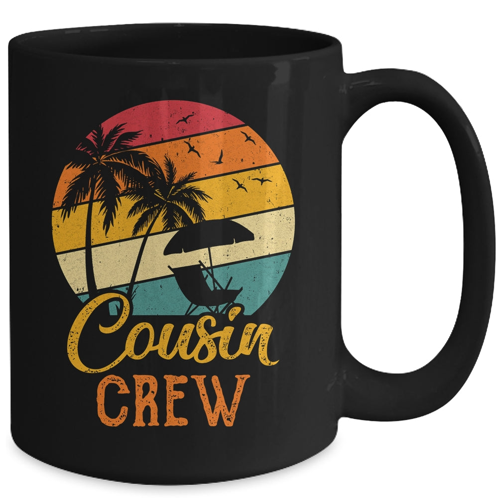 Retro Summer Family Vacation Vintage Beach Cousin Crew Mug | teecentury