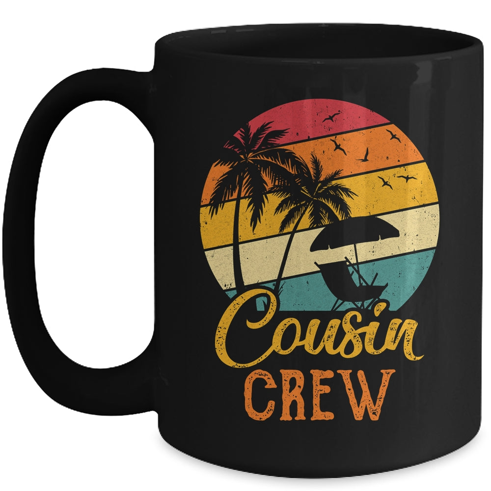 Retro Summer Family Vacation Vintage Beach Cousin Crew Mug | teecentury