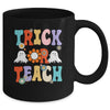 Retro Trick Or Teach Ghost Teacher Halloween Costume Groovy Mug | teecentury