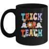 Retro Trick Or Teach Ghost Teacher Halloween Costume Groovy Mug | teecentury