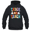 Retro Trick Or Teach Ghost Teacher Halloween Costume Groovy Shirt & Hoodie | teecentury