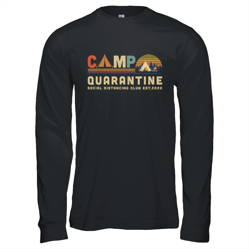 Retro Vintage Camp Quarantine Social Distancing T-Shirt & Hoodie | Teecentury.com