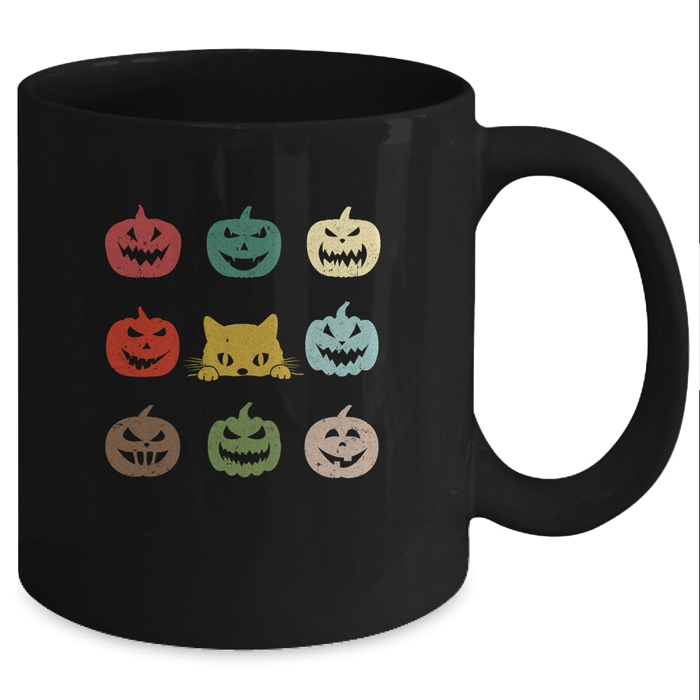 Retro Vintage Cat Pumpkin Halloween Costume Mug Coffee Mug | Teecentury.com