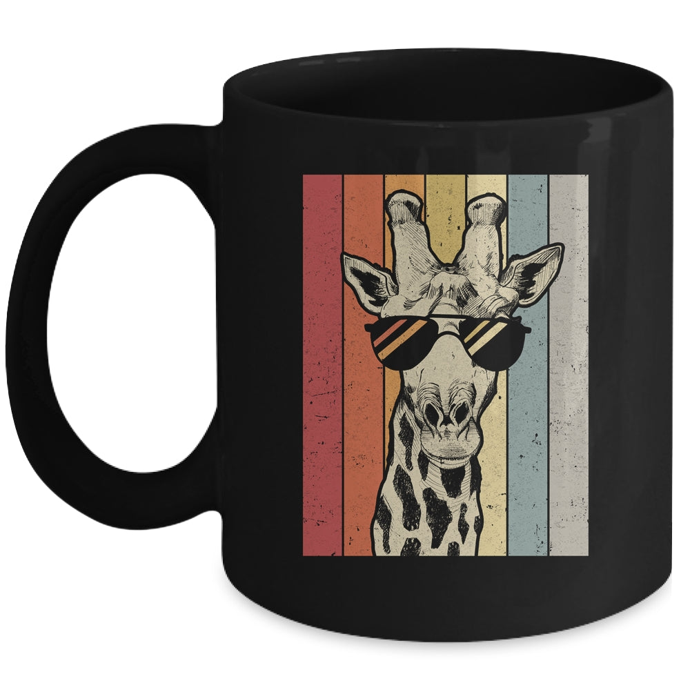 Retro Vintage Giraffe Sunglasses Funny Animal Lover Mug | teecentury