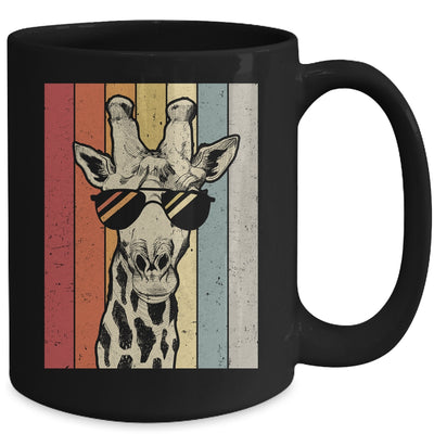 Retro Vintage Giraffe Sunglasses Funny Animal Lover Mug | teecentury
