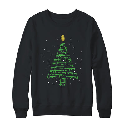 Rifle Weapon Gun Christmas Tree For Weapon Patriots T-Shirt & Sweatshirt | Teecentury.com