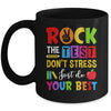 Rock The Test Don't Stress Just Do Your Best Funny Testing Mug | teecentury
