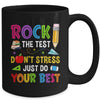 Rock The Test Dont Stress Just Do Your Best Teacher Test Day Mug | teecentury